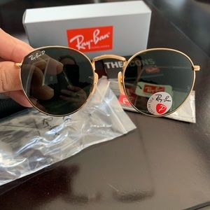 Polarized New Rayban Round Metal Sunglasses